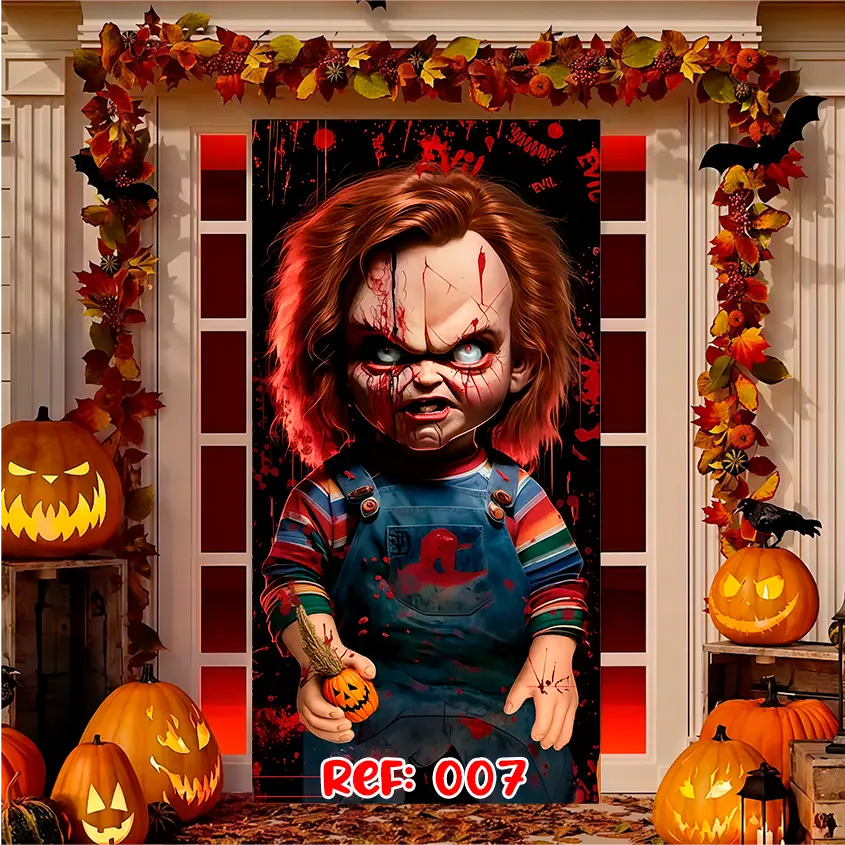 Forro Halloween | Puerta Terrorífica Express