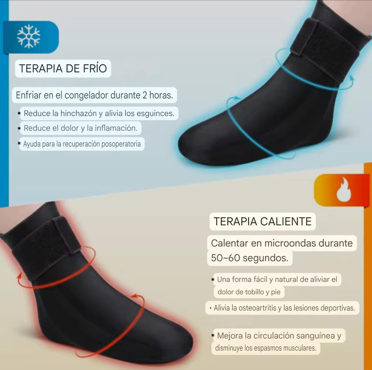GelStep™ | Calcetines de gel para terapia de frío o calor.